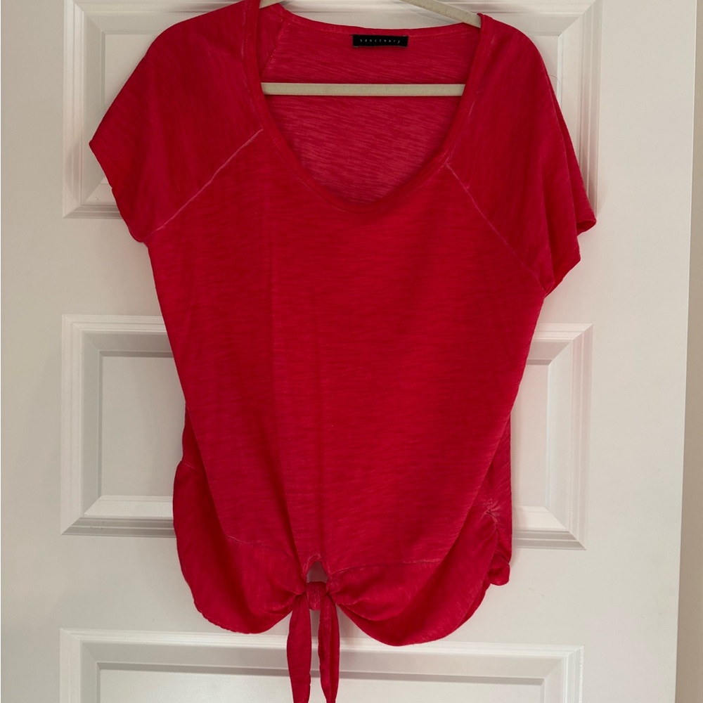 Sanctuary Red Tie-Waist T-Shirt – Size L